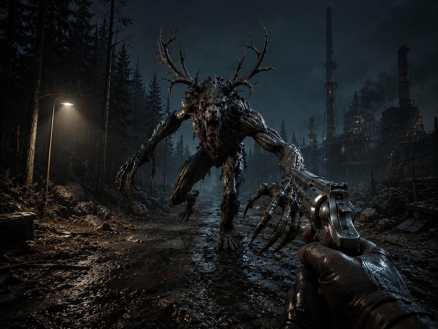 Wendigo-like antler mutation near the crash zone